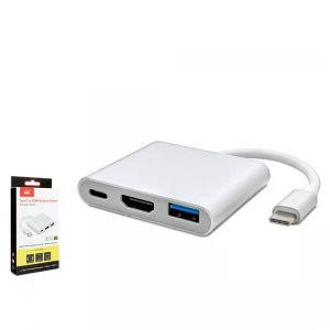 HADRON HDX7764 ÇEVİRİCİ TYPE-C TO USB 3.0 + HDMI 3 PORT MAC