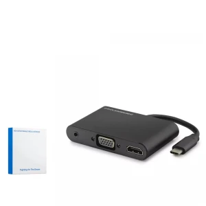 HADRON HDX7813 ÇEVİRİCİ USB 3.1 TYPE-C TO HDMI+VGA+3.5MM AUDIO 3IN1